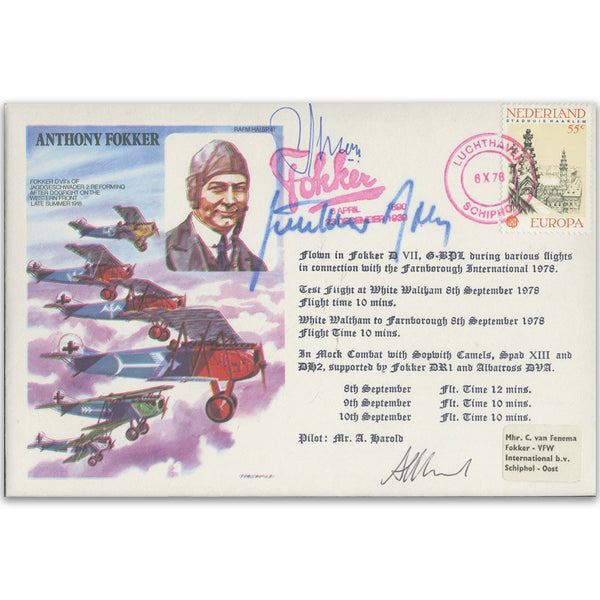 Anthony Fokker - Signed Gunther Rall SIGM0315