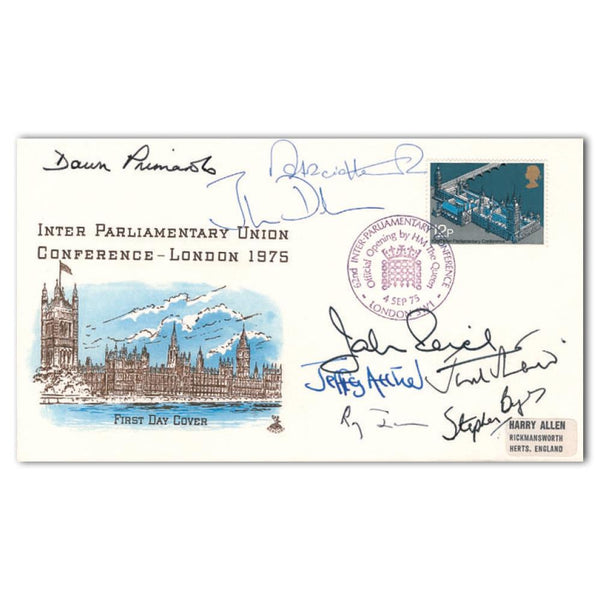 1975 Inter Parliamentary Union Conference. Signed J Archer and 7 others SIGP0006