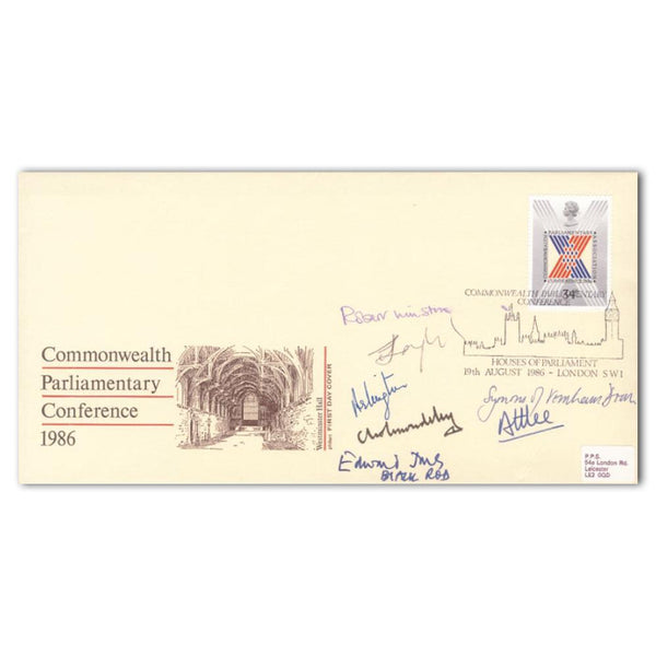 1986 Commonwealth Parliamentry Conference - Signed by Lord Longford and 6 Others SIGP0028