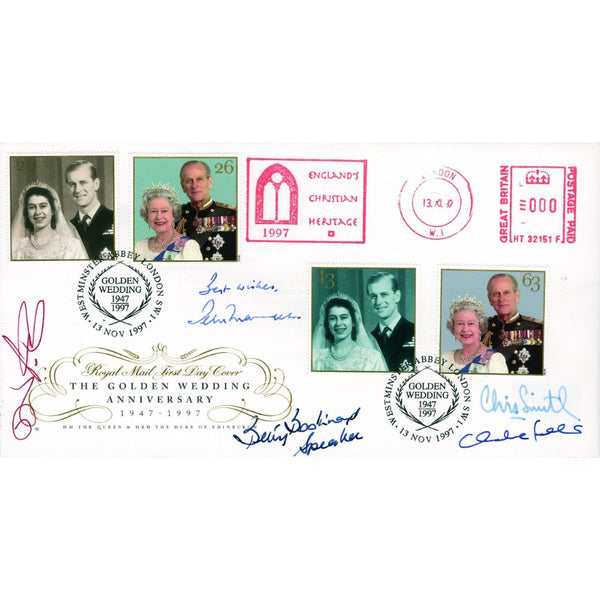 1997 Queen Golden Wedding Anniversary - Signed by Betty Boothroyd and 4 Others SIGP0062
