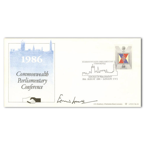 1986 Commonwealth Party - Signed by Edward Heath SIGP0196