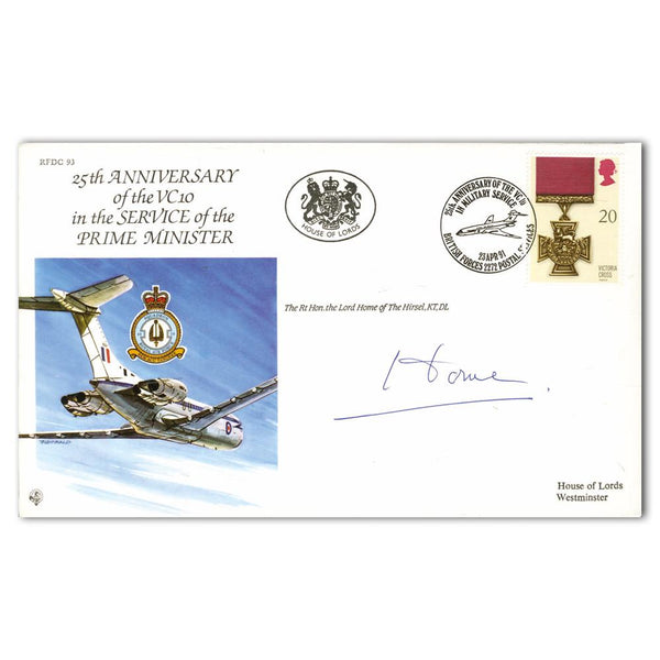 1991 25th Anniversary VC10 in Service - Signed by Lord Home SIGP0207