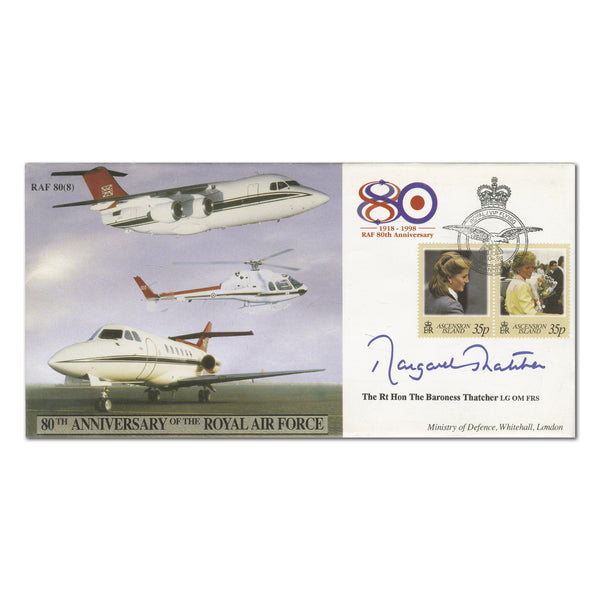 1998 RAF 80th Anniversary - Signed by Margaret Thatcher SIGP0210