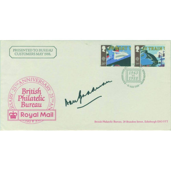 1988 British Philatelic Bureau 25th - Signed by Donald Bradman SIGS0145