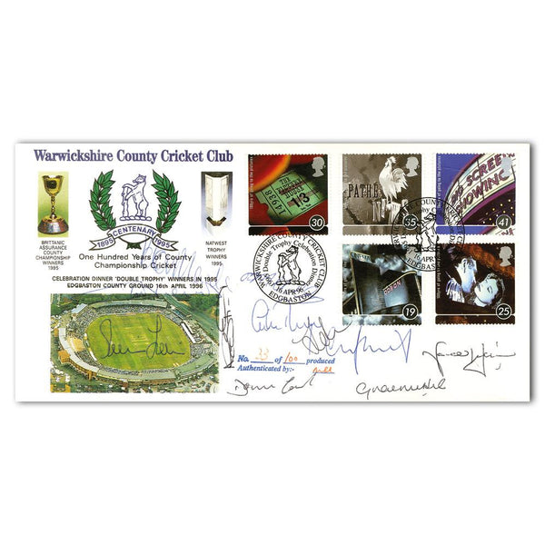 1996 Warwickshire CCC - Multi-Signed Cover SIGS0193