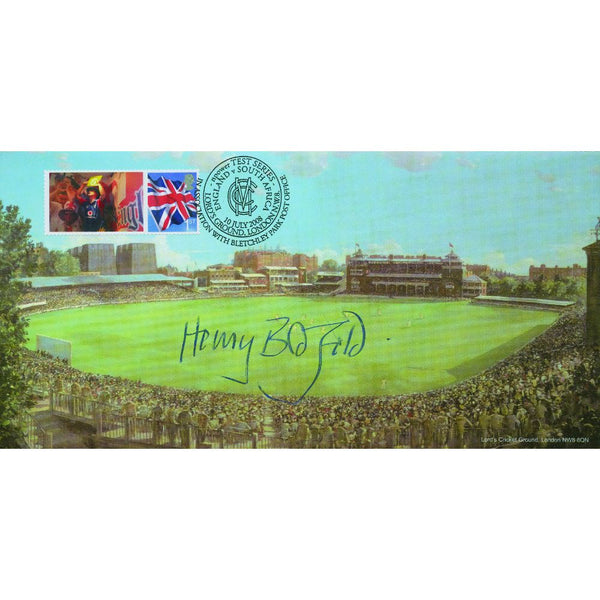 2008 Lord's Cricket Ground. Signed Henry Blofeld. N Power Test handstamp. SIGS0210