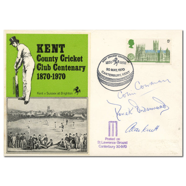 1970 Kent CC Centennaryt. Signed Cowdray, Underwood & Knott
