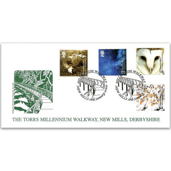 2000 Above & Beyond - New Mills Official - Millennium Walkway Handstamp TX0001F