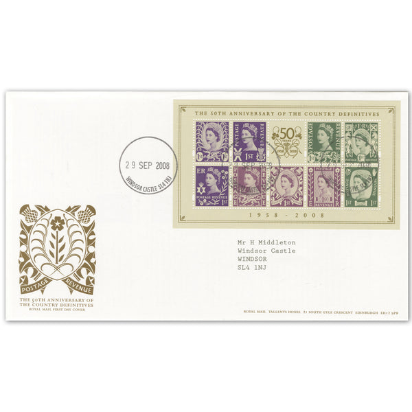 2008 Country Definitives Windsor Castle cds TX0810A