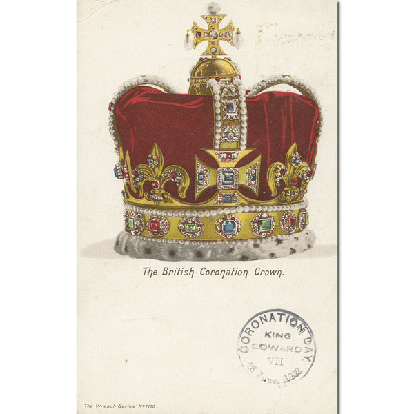 1902 1/2d Postcard Postmarked on Coronation Day TX190204