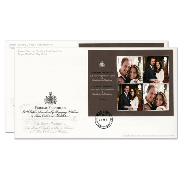 2011 Royal Wedding House of Commons on Royal Mail cover TX201104A