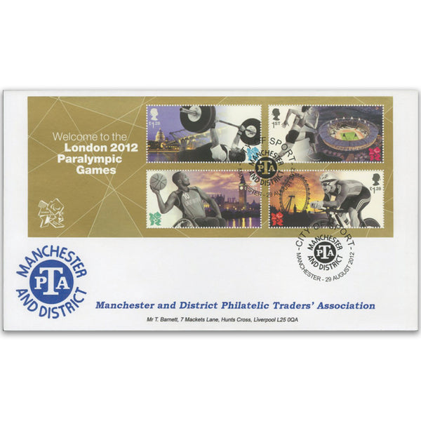 2012 Paralympics - Manchester PTA Official - Manchester handstamp TX201208