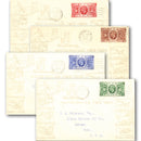 1935 Silver Jubilee set 4 illust. covers to U.S.A TX3505M