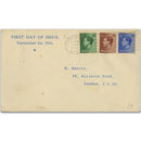 1936 Edward VIII 1/2d - 2 1/2d, Forest Wavy line cancel TX3609V