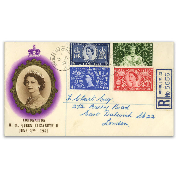 1953 Coronation - Purple and Gold - Horseferry Rd SW1 CDS