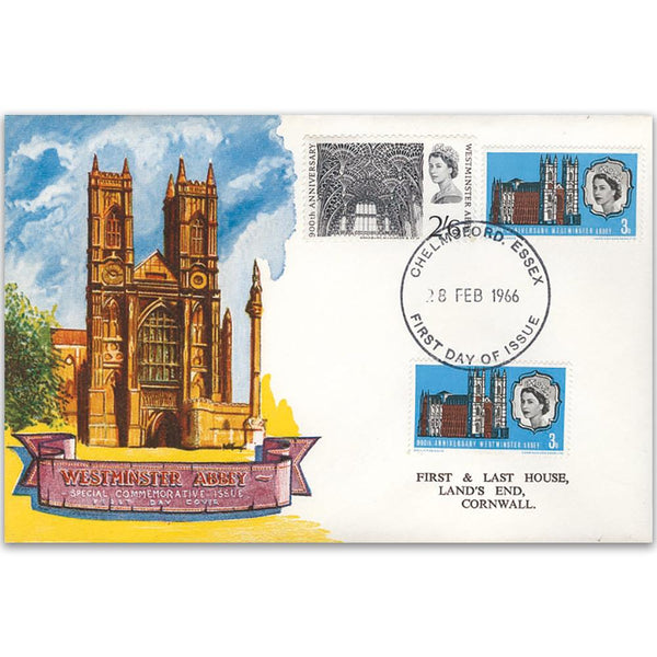 1966 Westminster Abbey 900th - Chelmsford First Day Issue Cancel TX6602E