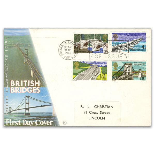 1968 Bridges. Illust.  Bridge FDI 'Envelope' Slogan