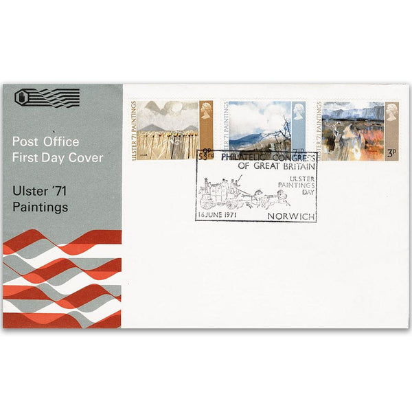 1971 Ulster Paintings - Philatelic Congress Pictorial Handstamp TX7106