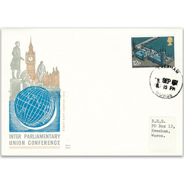 1975 Inter-Parliamentary Conference - Evesham, Worcstershire counter date stamp TX7509F