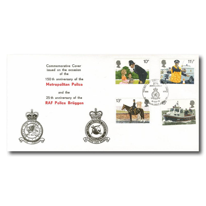 1979 Metropolitan Police & RAF - British Forces Postal Service 1665 Handstamp TX7909AF