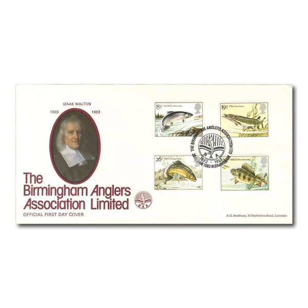 1983 Fishes - Bradbury Official - Birmingham Anglers Association Handstamp TX8301