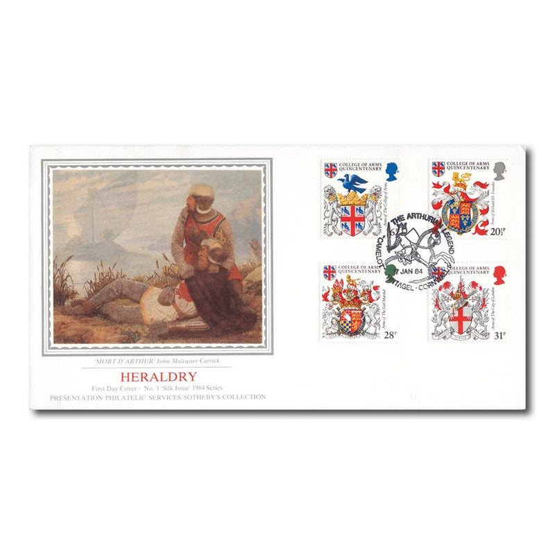 1984 Heraldry - Sotheby's Presentation Philatelic Services - No.1 Issue - Tintagel Handstamp TX8401B