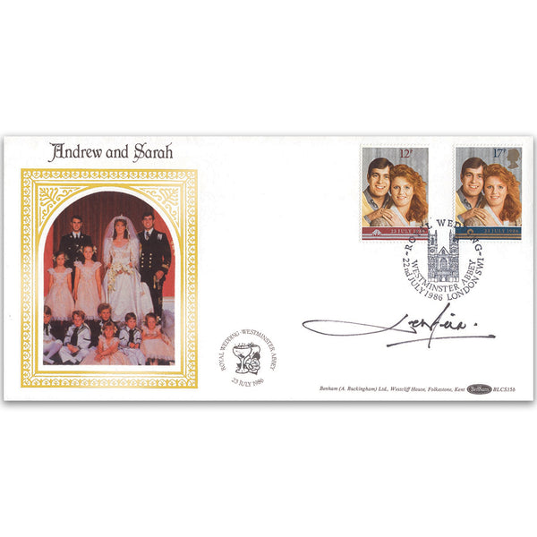 1986 Royal Wedding Benham Cover Signed Lord Lichfield TX8607B
