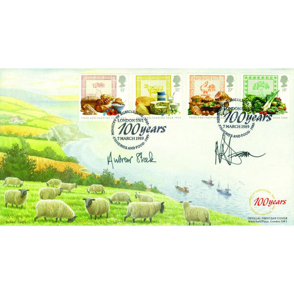 1989 Food & Farming - Ministry of Agriculture Fisheries and Food handstamp - signed Stock & Dearn TX8903