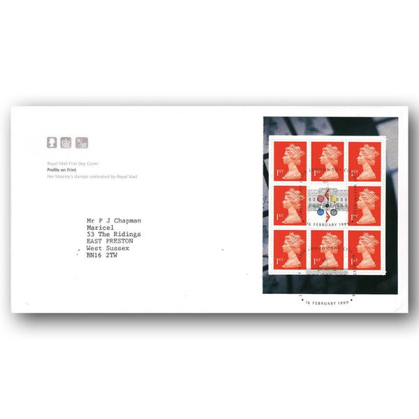 1999 Profile on Print - Royal Mail - Buckingham Palace pane - London handstamp TX9902B