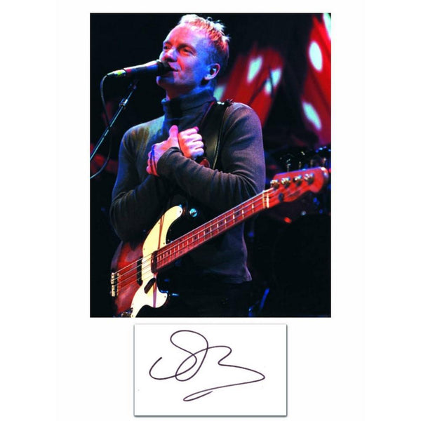 Sting - Autograph - Signature with Colour Photograph