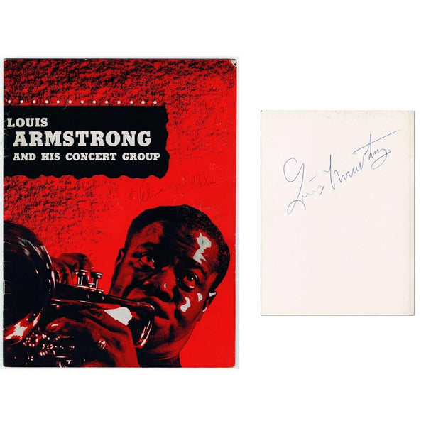 Louis Armstrong Signed Autographed Programme. Supplied with a COA
