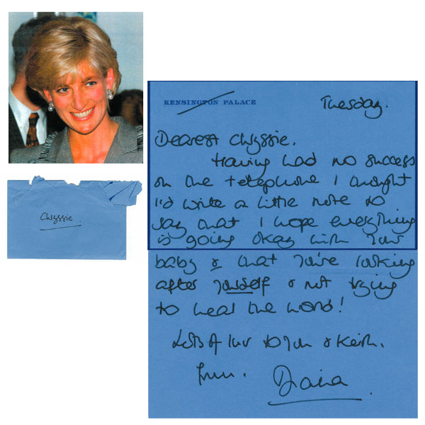 Princess Diana - Signature - Signed Hand-Written Note