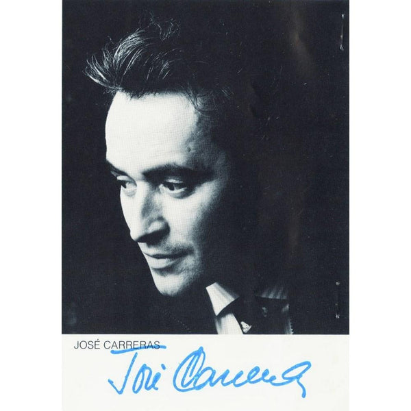 Jose Carreras - Autograph - Signed Black and White Photograph