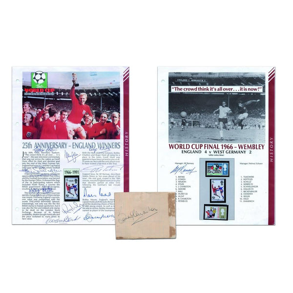 1966 England Football Team Signatures