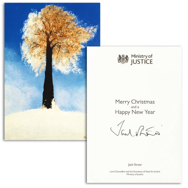 Jack Straw - Signature - Signed Christmas Card