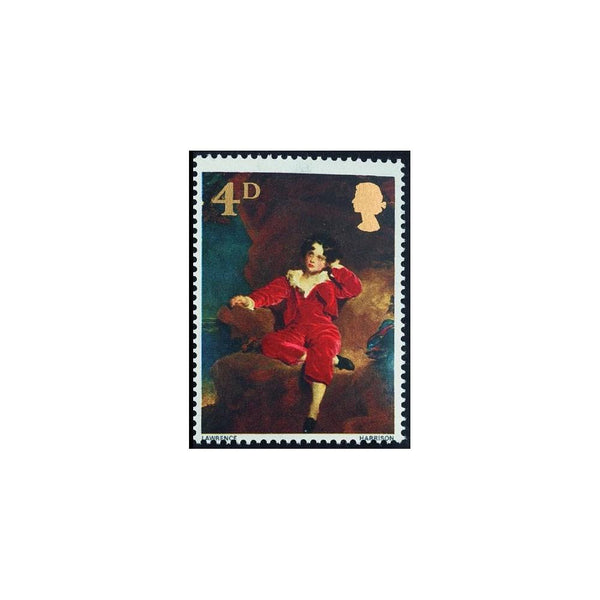 GB 1967 4d Paintings. Phosphor omitted.  SG748ey variety V748