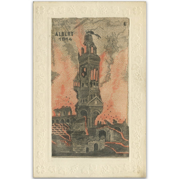 WWI Albert 1914 Silk Postcard