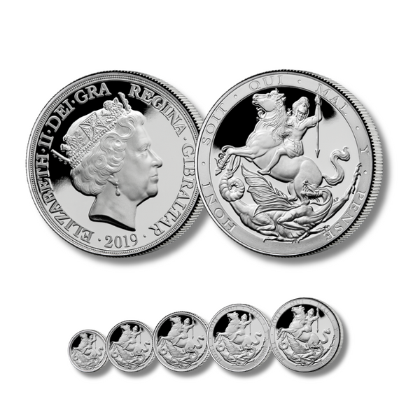 2019 Gibraltar Silver Sovereign Five - Coin Set