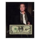 Rosie O'Donnell 8x10" Photograph With A Signed Dollar Note