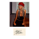 Christina Aguilera Signed Album Page, 5 x 3"