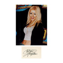 Christina Aguilera Signed Album Page, 5 x 3"