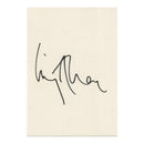 Lily Allen Signed White Card, 5.5" x 4.25"