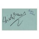 Shirley Bassey Signed Album Page, Blue, 5" x 3"