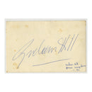 Graham Hill Signed Album Page, 5.5 x 3.5"