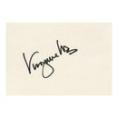 Virginia Wade signed 5.5x4" White card