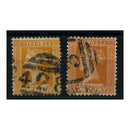 Victoria 1891-96 1d Both orange shdes, both good to fine used. SG313e+f