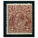 Australia 1928-30 2d Red-brown, die II, perf 13Â½ x 12Â½, mtd mint. SG98