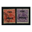 Australia 1930 2d & 5d Surcharge pair, good to fine cds used. SG119-20