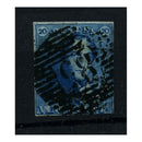 Belgium 1849 20c Blue ('Epaulettes'), near 4 margin, good used. SG2a