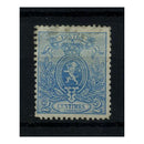 Belgium 1867 2c Blue, perf 14-1/2x14, lightly used. SG41